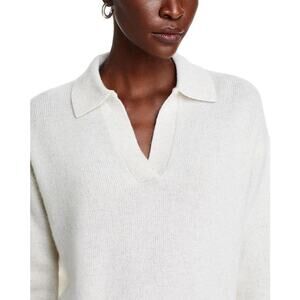 Aqua Cashmere Long Sleeve Polo Sweater Bloomingdale’s Exclusive Women’s Size XL